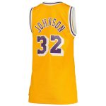 Official Los Angeles Lakers womens los angeles lakers magic johnson mitchell  ness gold 198485 hardwood classics swingman jersey | Lakers Shop