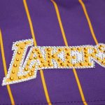 Official Los Angeles Lakers womens los angeles lakers magic johnson mitchell  ness x dannijo purple cropped football fashion jersey 202757162 | Lakers Shop
