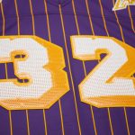 Official Los Angeles Lakers womens los angeles lakers magic johnson mitchell  ness x dannijo purple cropped football fashion jersey 202757162 | Lakers Shop