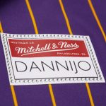 Official Los Angeles Lakers womens los angeles lakers magic johnson mitchell  ness x dannijo purple cropped football fashion jersey 202757162 | Lakers Shop