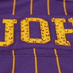 Official Los Angeles Lakers womens los angeles lakers magic johnson mitchell  ness x dannijo purple cropped football fashion jersey 202757162 | Lakers Shop