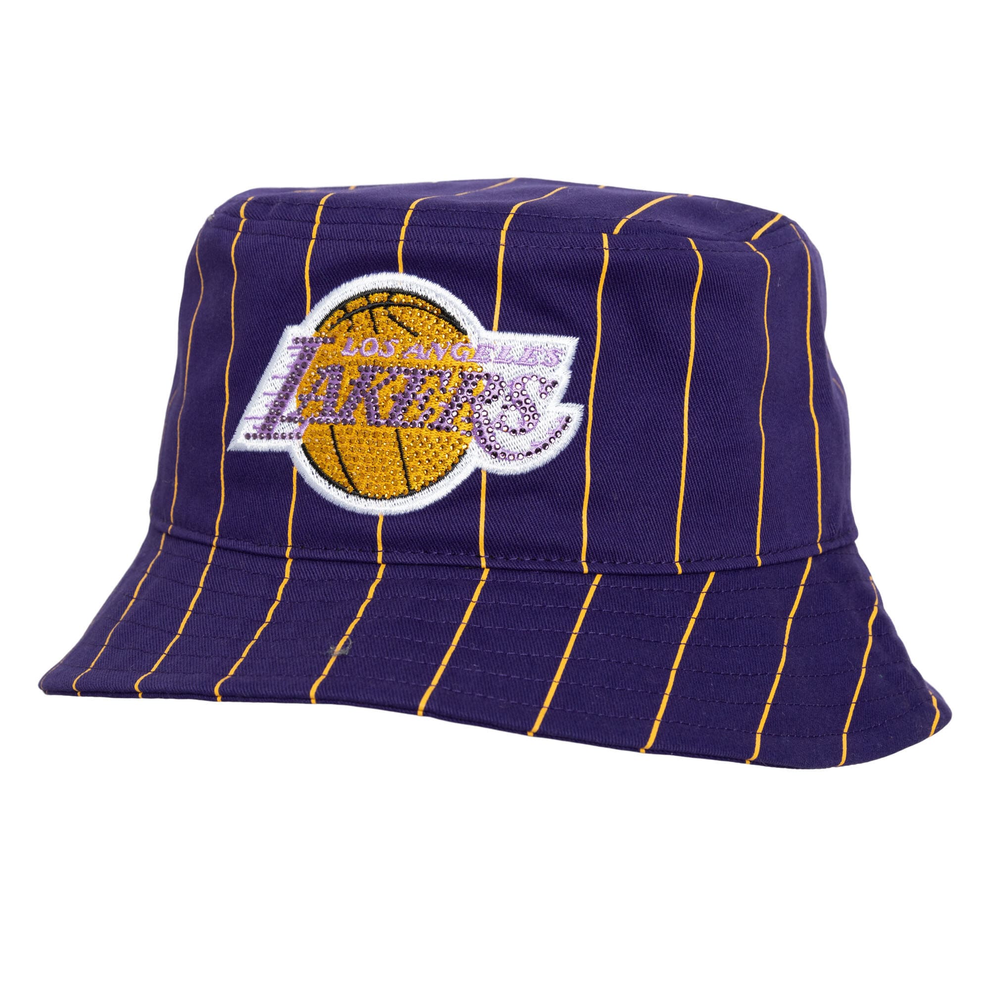Official Los Angeles Lakers womens los angeles lakers mitchell  ness x dannijo purple bucket hat | Lakers Shop