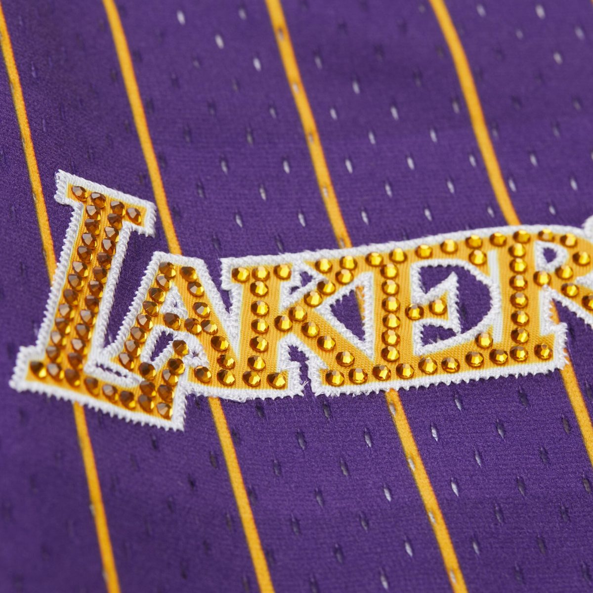 Official Los Angeles Lakers womens los angeles lakers mitchell  ness x dannijo purple fashion baseball jersey | Lakers Shop