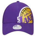 Official Los Angeles Lakers womens los angeles lakers new era purple game day sparkle logo 9forty adjustable hat | Lakers Shop