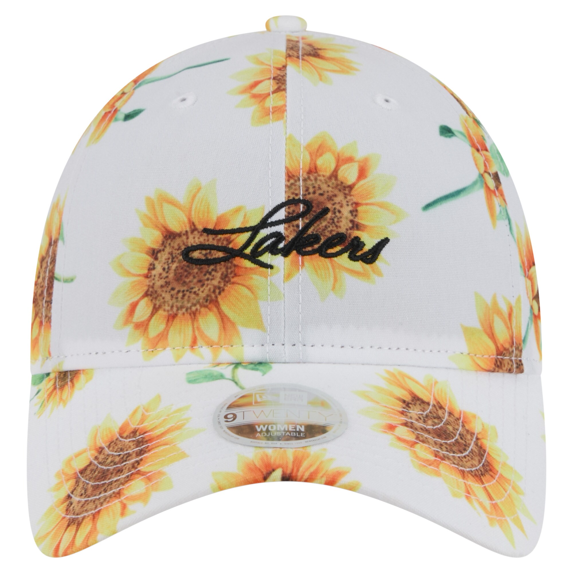 Official Los Angeles Lakers womens los angeles lakers new era white adventure flower 9twenty adjustable hat | Lakers Shop