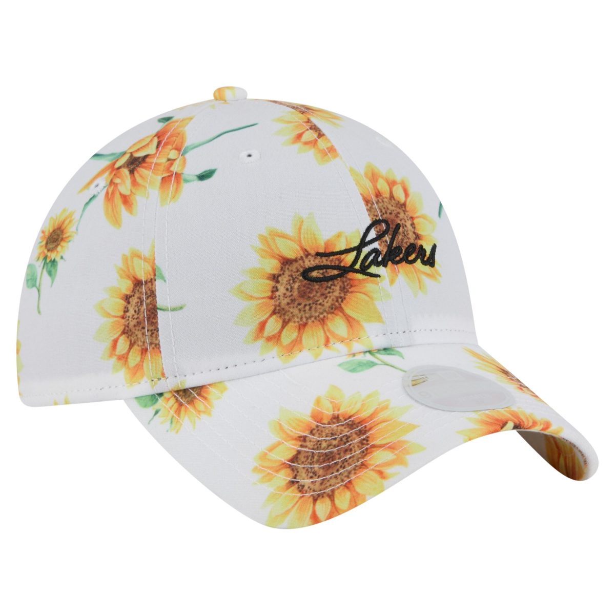 Official Los Angeles Lakers womens los angeles lakers new era white adventure flower 9twenty adjustable hat | Lakers Shop