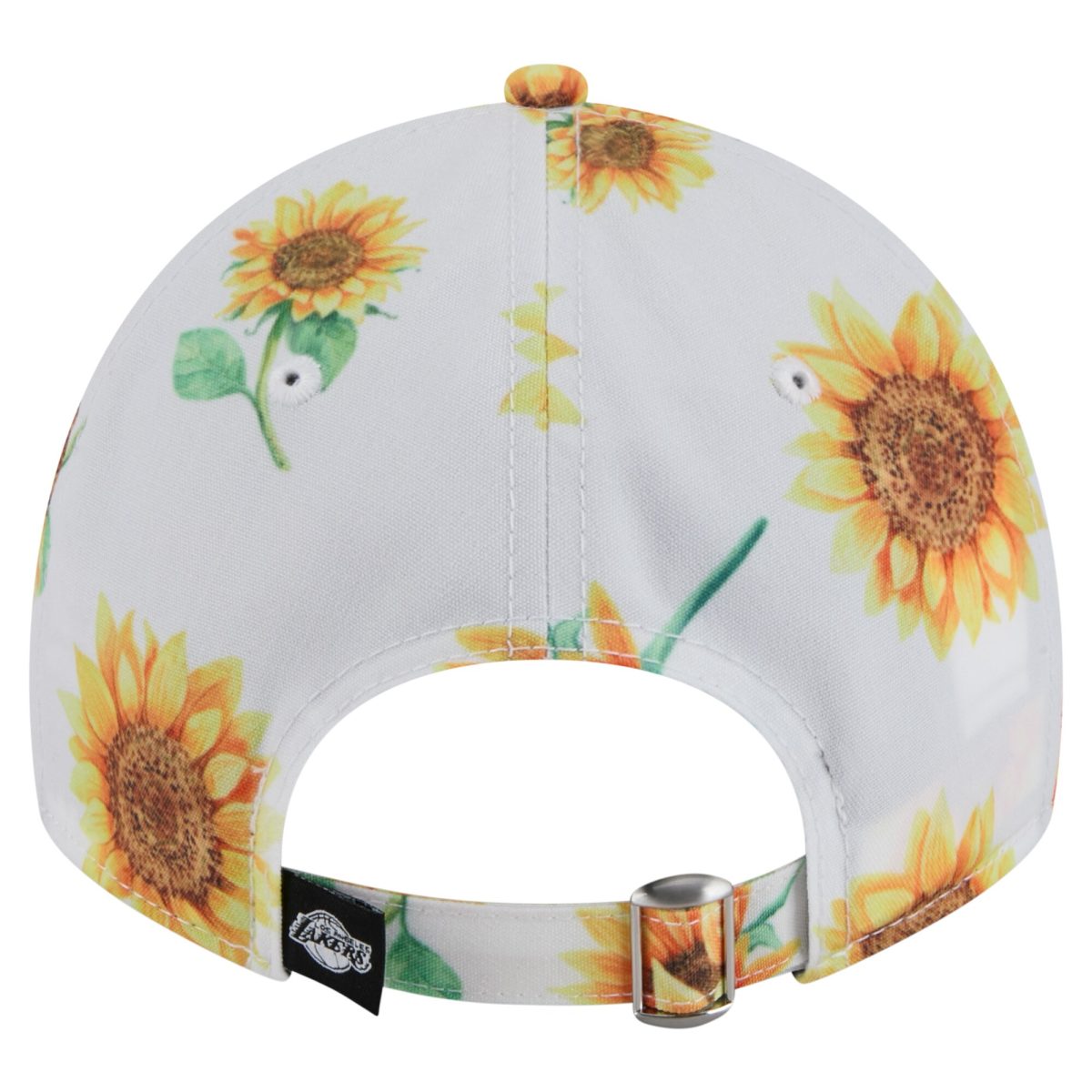Official Los Angeles Lakers womens los angeles lakers new era white adventure flower 9twenty adjustable hat | Lakers Shop