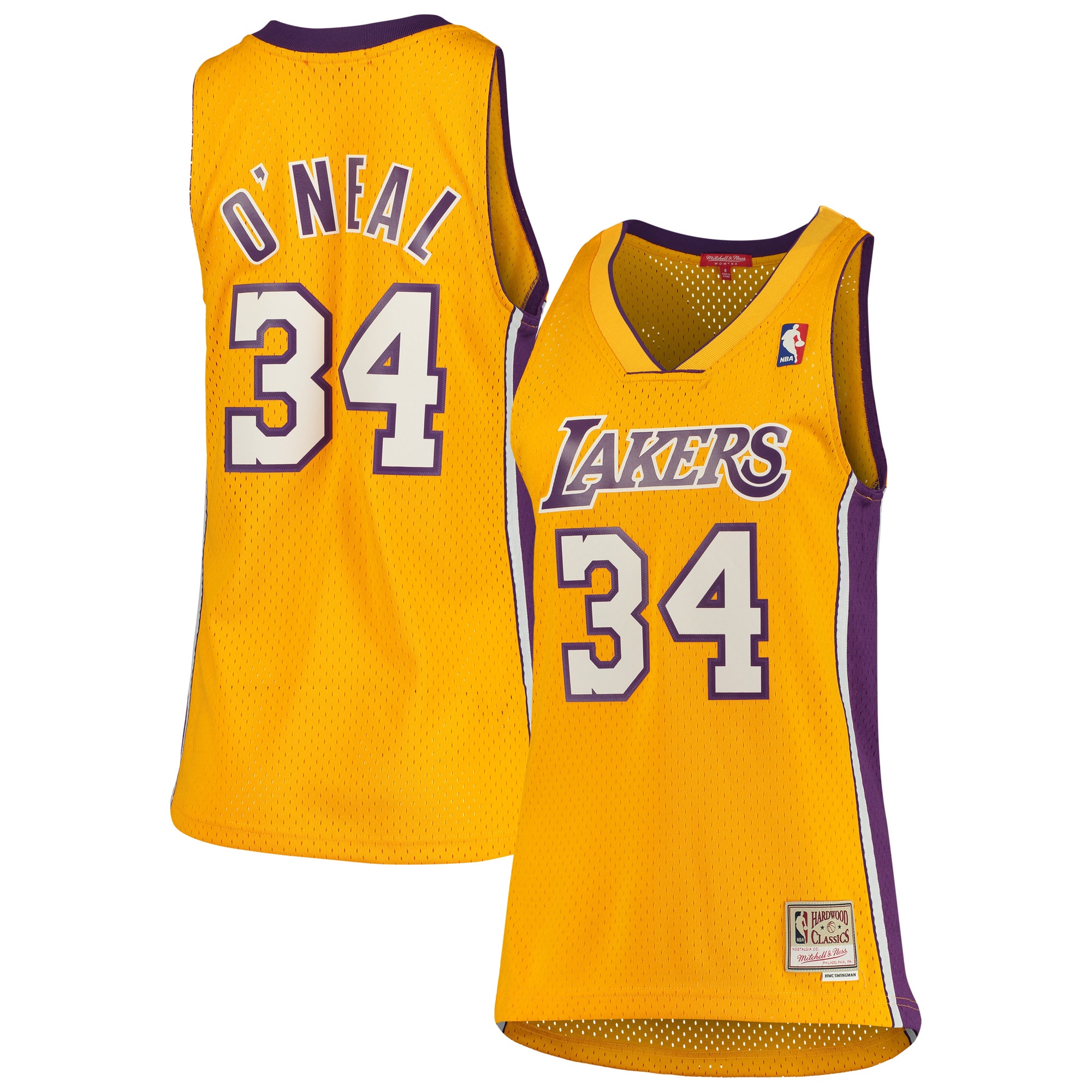 Official Los Angeles Lakers womens los angeles lakers shaquille oneal mitchell  ness gold 199900 hardwood classics swingman jersey | Lakers Shop