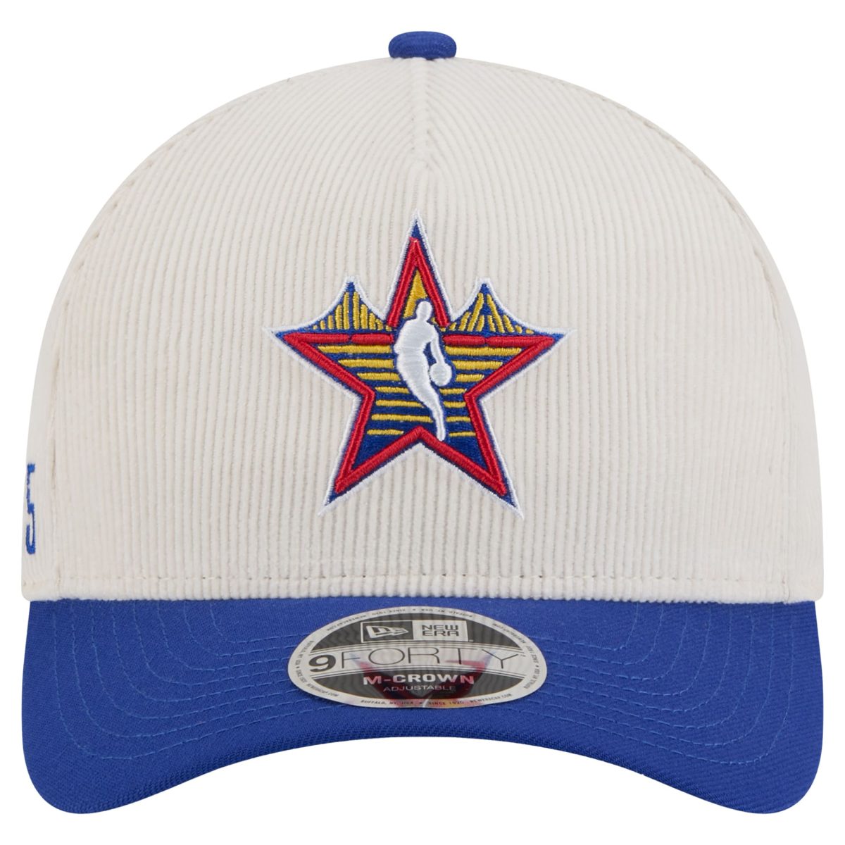 Official Los Angeles Lakers youth 2025 nba all-star game new era creamblue big star corduroy 9forty adjustable hat | Lakers Shop