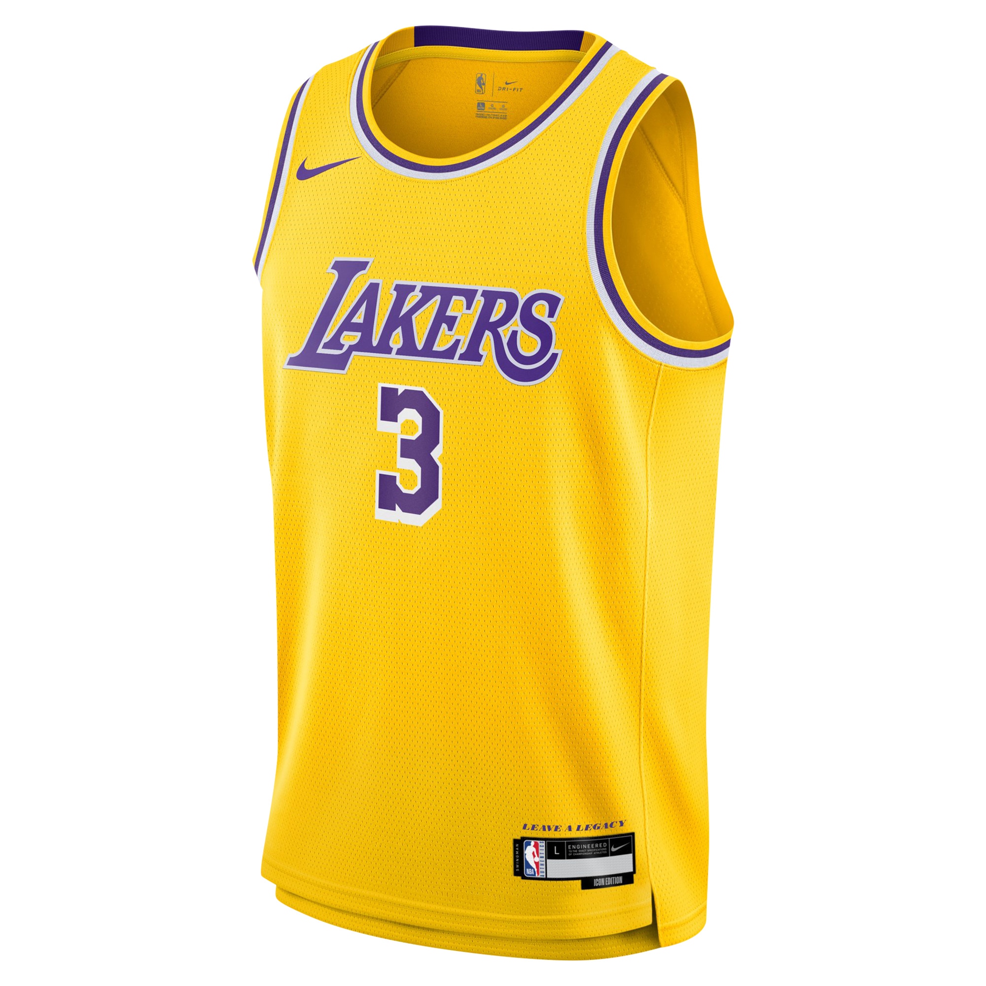 Official Los Angeles Lakers youth los angeles lakers anthony davis nike gold swingman jersey – icon edition | Lakers Shop
