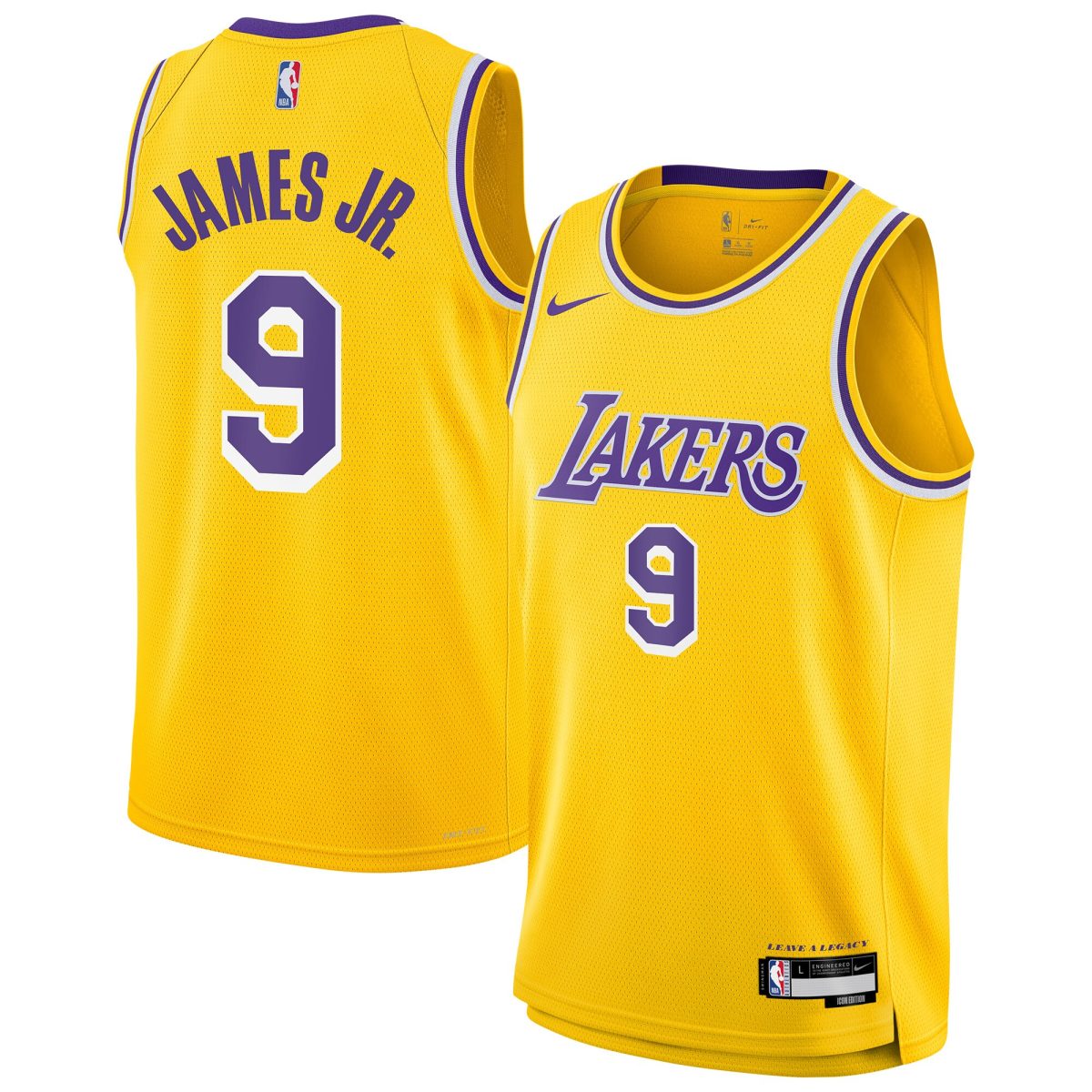 Official Los Angeles Lakers youth los angeles lakers bronny james jr. nike gold swingman jersey – icon edition | Lakers Shop