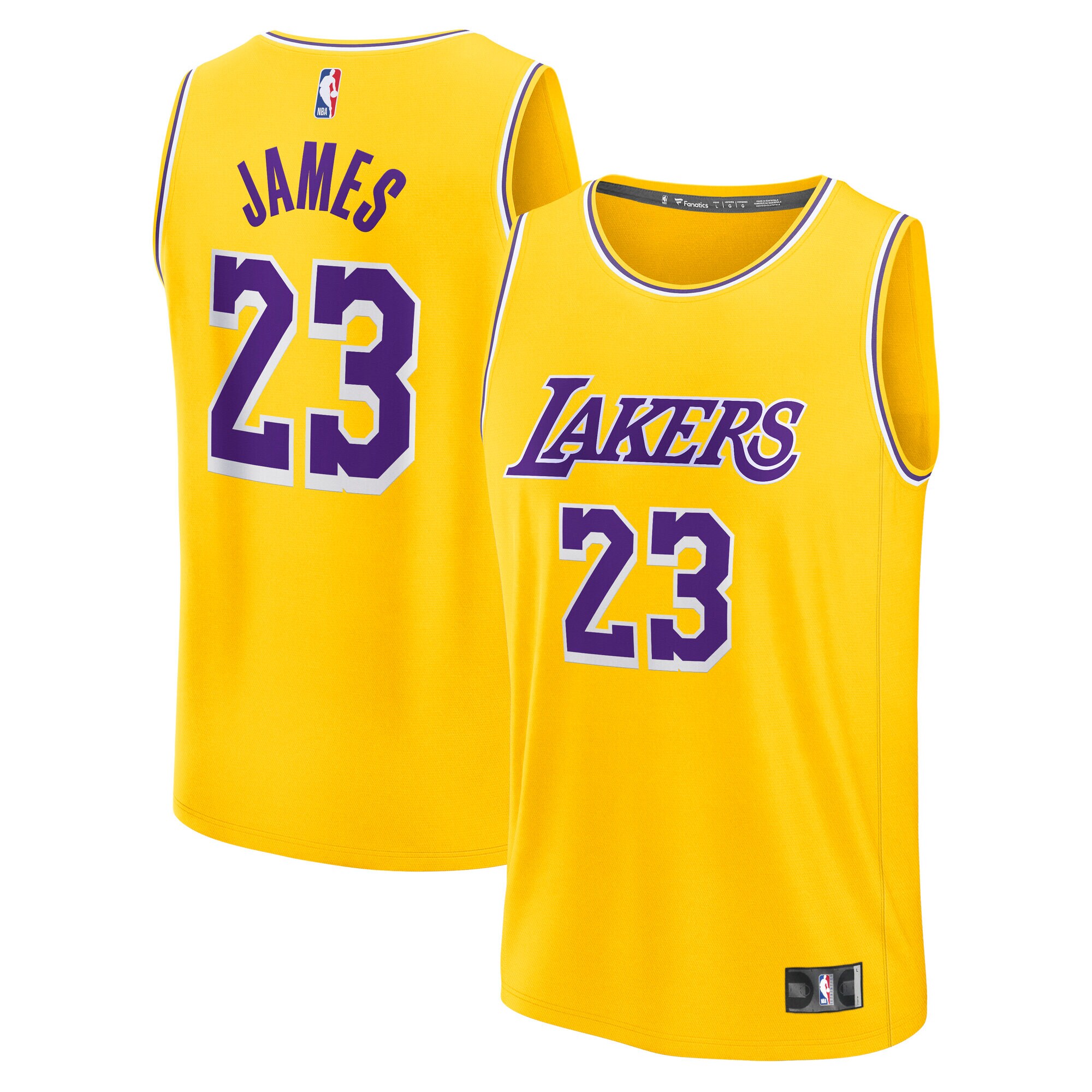 Official Los Angeles Lakers youth los angeles lakers lebron james fanatics gold fast break replica player jersey – icon edition | Lakers Shop