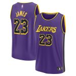 Official Los Angeles Lakers youth los angeles lakers lebron james fanatics purple fast break replica player jersey – statement edition | Lakers Shop