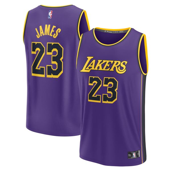 Official Los Angeles Lakers youth los angeles lakers lebron james fanatics purple fast break replica player jersey – statement edition | Lakers Shop