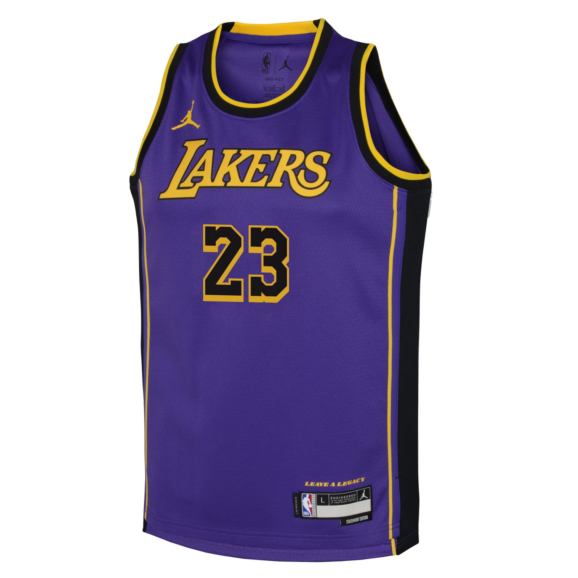 Official Los Angeles Lakers youth los angeles lakers lebron james jordan brand purple swingman jersey – statement edition | Lakers Shop