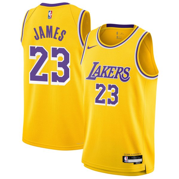 Official Los Angeles Lakers youth los angeles lakers lebron james nike gold swingman jersey – icon edition | Lakers Shop