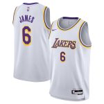 Official Los Angeles Lakers youth los angeles lakers lebron james nike white swingman jersey – association edition | Lakers Shop