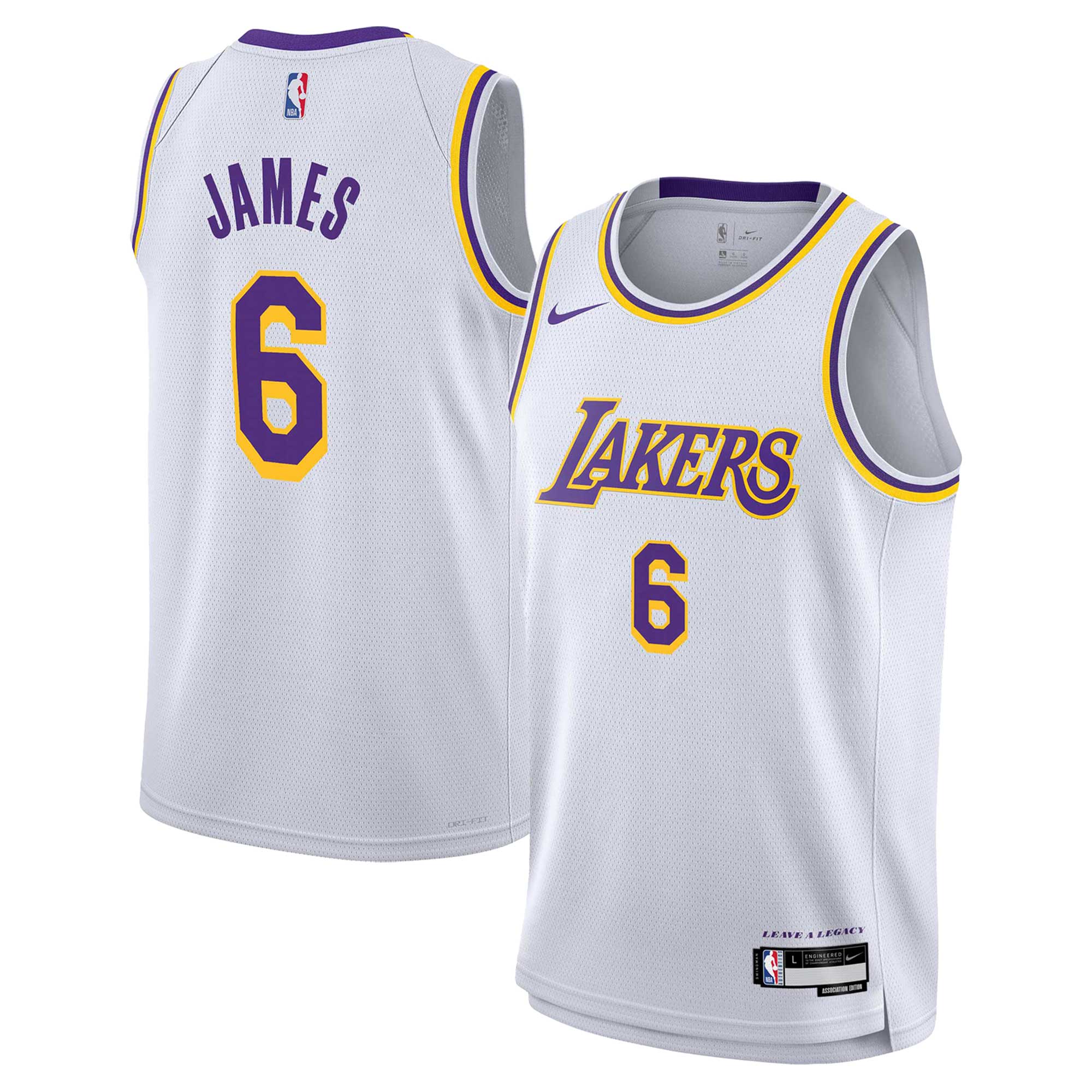Official Los Angeles Lakers youth los angeles lakers lebron james nike white swingman jersey – association edition | Lakers Shop